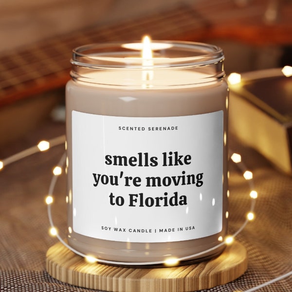 Personalized Moving Away Candle, Custom Moving Away Gift, Housewarming Gift, Friend Moving Away, Neighbor Moving Away