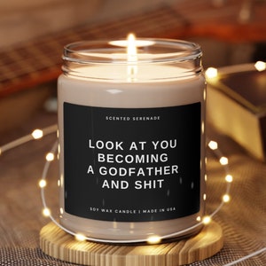 Becoming A Godfather Gift GodFather Candle GodFather Gift Godfather Proposal God Parents Proposal Gift Soy Candle