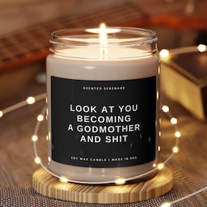 Becoming A Godmother Candle God Mother Gift Godmother Gift Idea Godmother Proposal God Parents Proposal Gift Soy Candle