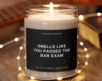 Smells Like You Passed The Bar Candle, Lawyer Gift, Gift for Lawyer, Law School Graduation, New Lawyer, Future Lawyer Gift