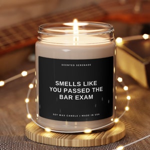 Smells Like You Passed The Bar Candle, Lawyer Gift, Gift for Lawyer, Law School Graduation, New Lawyer, Future Lawyer Gift