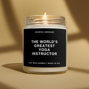 Yoga Instructor Candle, Gifts for Instructor, Funny Yoga Gift, Yoga Instructor Gift, Yoga Candle, Yoga Lover Gift