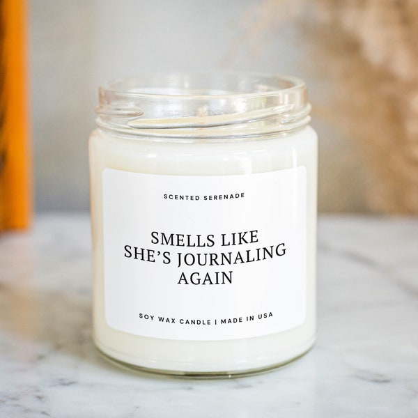 Journaling Gift, Gift for Journalist, Funny Journalist Candle, Journalist Birthday