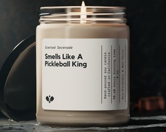 Pickleball King Candle, Pickleball Player Gift Pickleball Gift For Pickleball Player Pickleball Decor Ecofriendly Candle 9oz