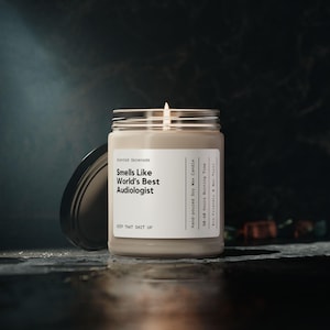 World&#39;s Best Audiologist Candle, Audiologist Gift, Gift for Audiologist, Ear Doctor Gift, Audiology Office Decor, Hearing Specialist