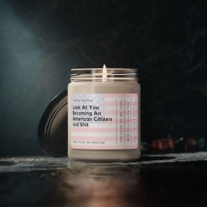 US Citizenship Candle, US Citizenship Gift, Citizenship Gifts, Freedom Gift, USA Citizenship, American Citizen, Funny Citizen Gift