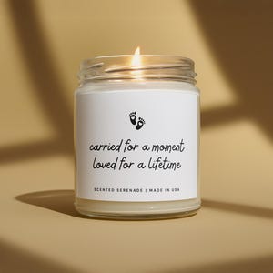 Miscarriage Gift, Baby Loss Memorial Candle, Angel Baby Candle Gift, Sympathy Gift, Remembrance Gift, Memorial Candle, Sympathy Cand