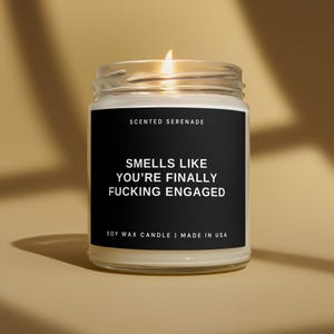 Finally Fucking Engaged Candle, Funny Engagement Gift, Engagement Party Gift, Proposal Gift, Bride to Be Gifts, Future Mrs Gifts