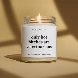 Hot Bitches Veterinärkerzengeschenk, Geschenk für Tierarzt, Veterinär-Abschlussgeschenk, zukünftige Veterinärgeschenke