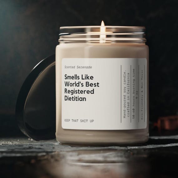World's Best Registered Dietitian Candle, Gift for Dietitian, Dietitian Graduation Gifts