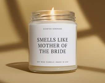 Bougie pour la mère de la mariée, cadeau pour la mère de la mariée, cadeau pour maman, cadeau de mariage pour maman, cadeau de remerciement pour maman