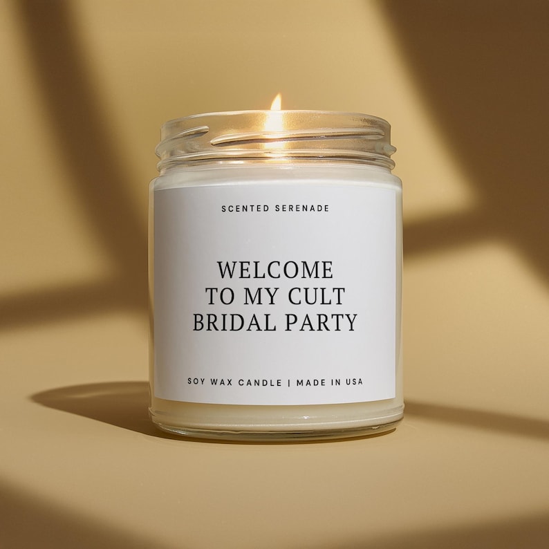 Funny Bridesmaid Proposal Candle, Bridesmaid Proposal Gift Box, Cult Bridal Party Gifts, Wedding Party, Bachelorette Party afbeelding 1