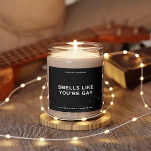 Smells Like You're Gay Candle, Funny Pride Month Gift, Coming Out, Lesbian Gay LBGTQ