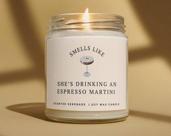 Espresso Martini Candle, Tini Time Candle, In My Espresso Martini Era Gift Espresso Martini Love Unique Gift for Her Trendy Cocktail Gift