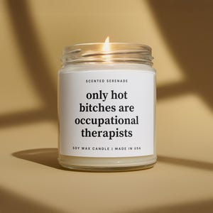 Hot Bitches Occupational Therapist Candle, Occupational Therapy Gifts, Occupational Therapist Gift, OT Graduation Gift, OT School Acceptance