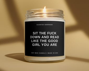 Smut Reader Candle, Book Lover Gift, Dark Romance Reader, Bookish Gifts