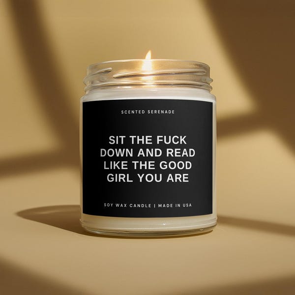Smut Reader Candle, Book Lover Gift, Dark Romance Reader, Bookish Gifts