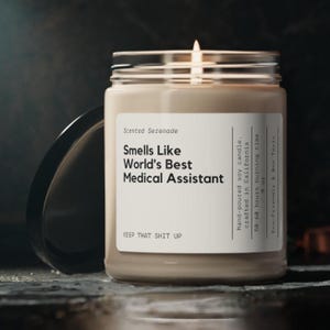 Medical Assistant Candle, Medical Assistant Gift, Med School Graduation image 1