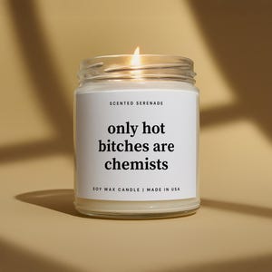Hot Bitches are Chemists Candle, Chemists Gift, Chemistry Teacher