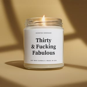 Thirty and Fabulous Candle, 30th Birthday Gift Box, Funny Birthday Gift, Women Birthday Gift, Best Friend Birthday Gift Ideas