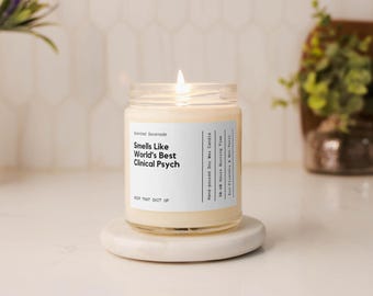 World's Best Clinical Psychologist Candle, Clinical Psychologist Gifts, Psychology Graduation Gift
