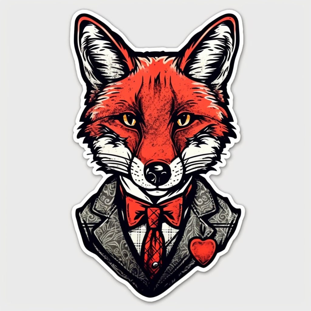 Fox Sticker - Etsy