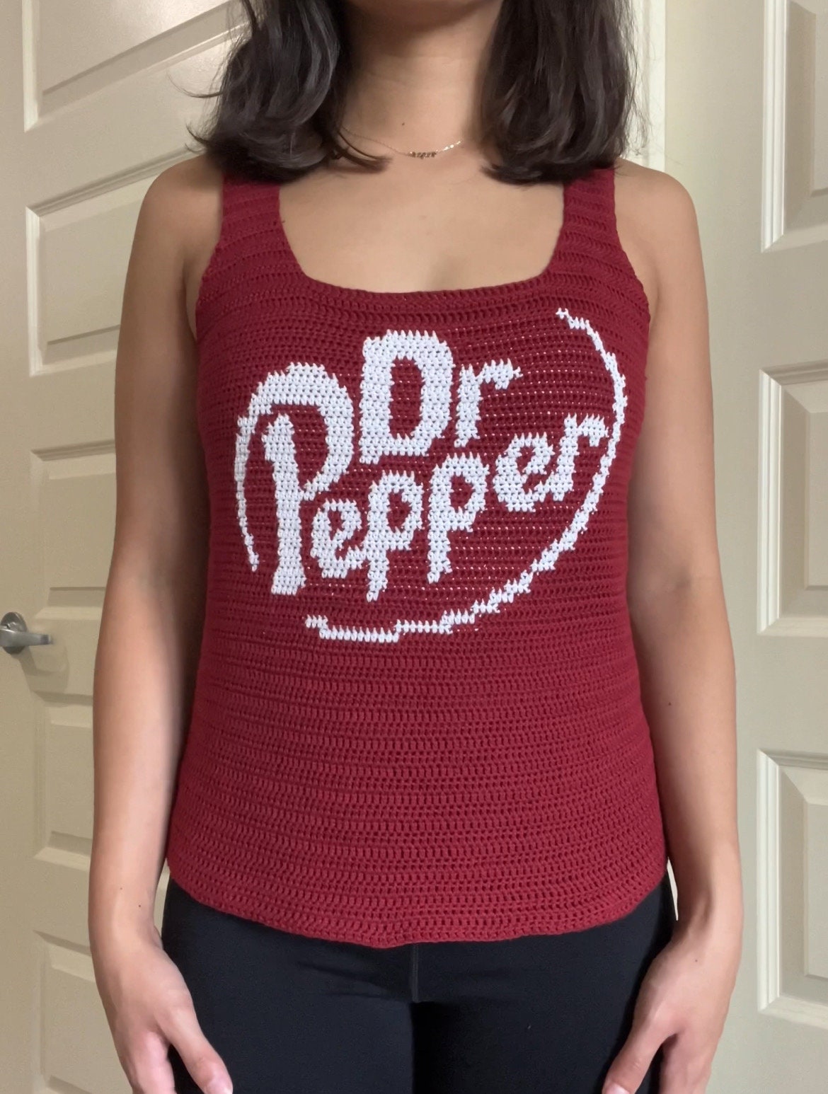 Dr. Pepper Crochet Tank Top Written Pattern - Etsy