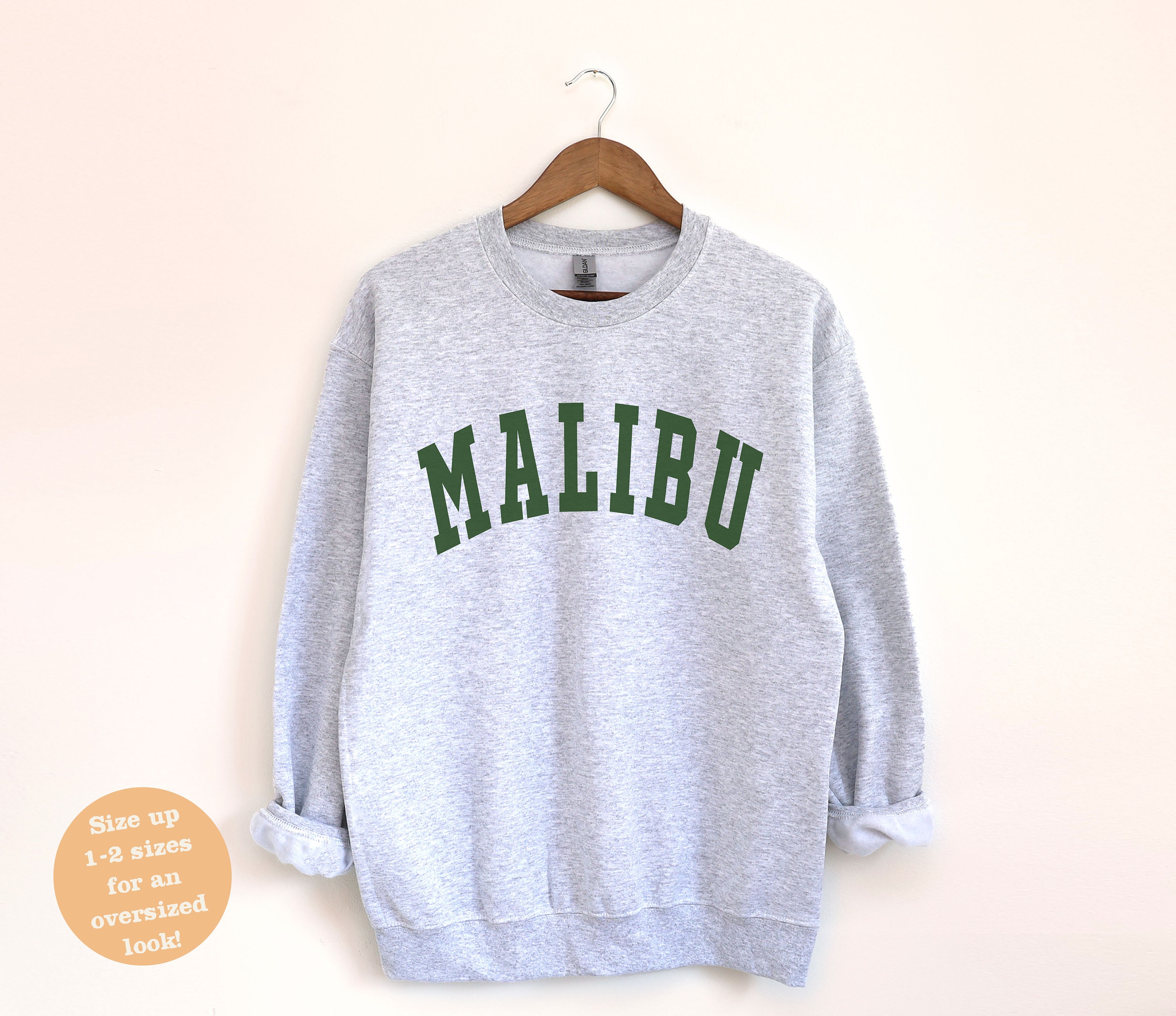 Malibu University Collegiate Oversized Crewneck Sweatshirt