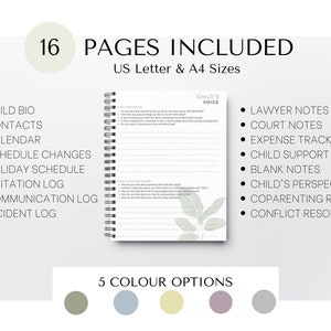 Custody Binder Custody Planner Child Custody Binder Printable PDF - Etsy