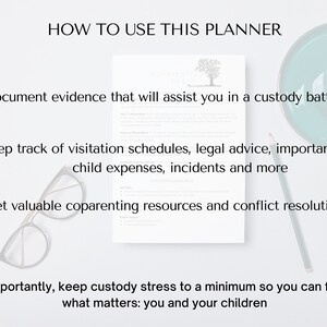 Custody Binder Custody Planner Child Custody Binder Printable PDF - Etsy
