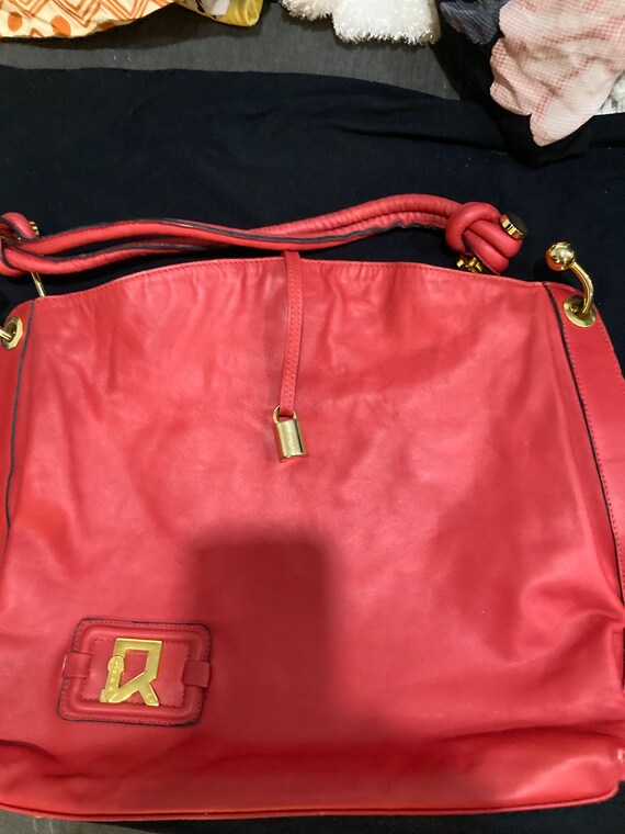 Red leather bag Gem