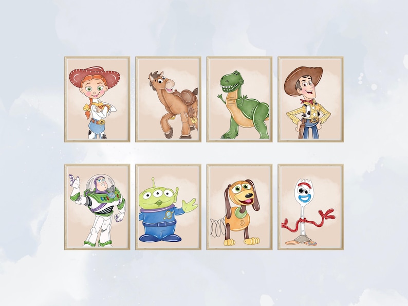Toy Story Wall Art Prints for Kids Room Wall Decor for Boys Room Toy ...