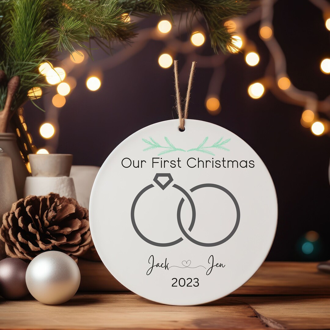 Couples First Christmas Ornament Our First Christmas Married Etsy