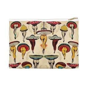 Mushroom butts canvas travel bag