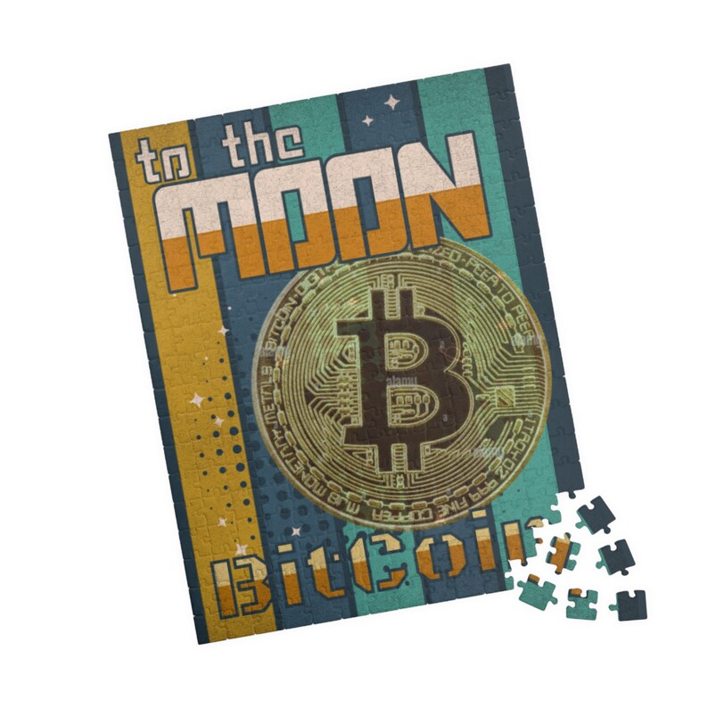 To the Moon Bitcoin Puzzle Etsy