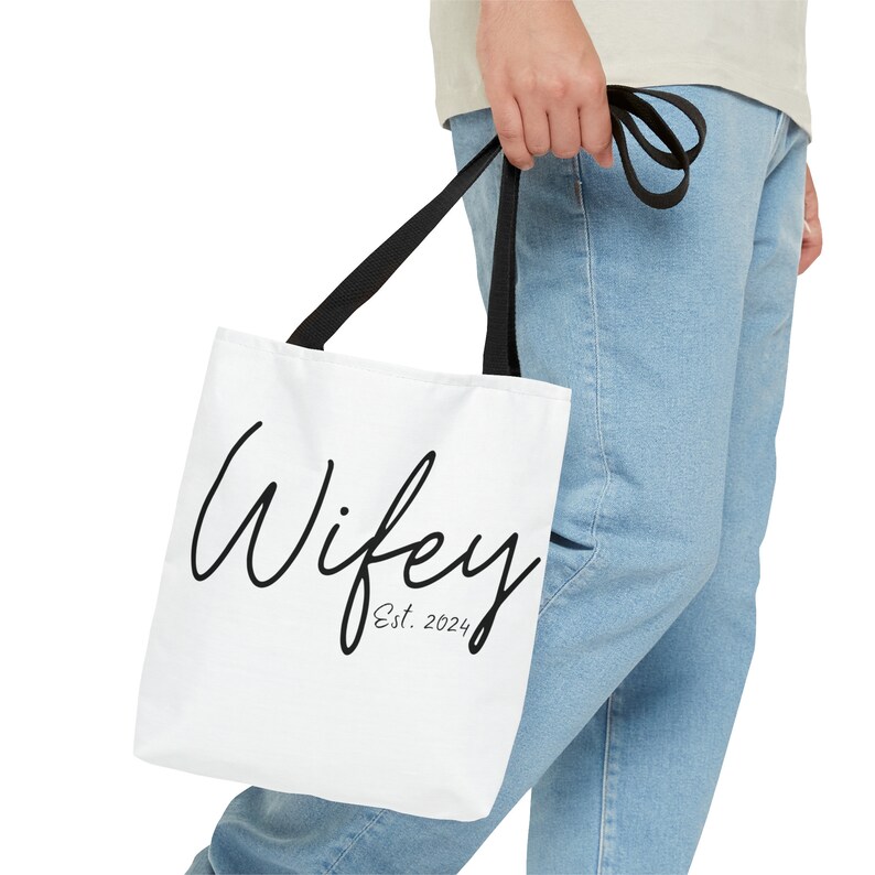 Wifey Est 2024 Tote Canvas Bag Etsy
