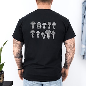 Pilz Shirt | Vintage Fungi Chart Tee, Mykologie Ästhetisches T-Shirt für Natur und Futterbegeisterte Bprint 63