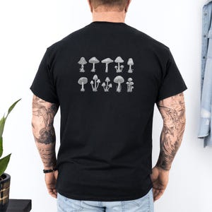 Pilz Shirt | Wildes Futter T-Shirt, Vintage Fungi Chart T-Shirt für Mykologie und Naturliebhaber Bprint 64