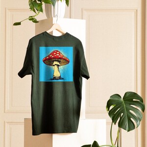 Magic Mushroom Shirt | Psychedelic Trippy Art Tee, Retro Fungi Graphic T-Shirt, Festival Rave Clothing, Aesthetic Hippie Fashion Outfit 60