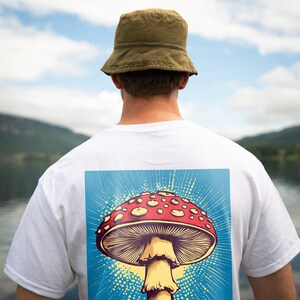 Magic Mushroom Shirt | Psychedelic Trippy Art Tee, Retro Fungi Graphic T-Shirt, Festival Rave Clothing, Aesthetic Hippie Fashion Outfit 59
