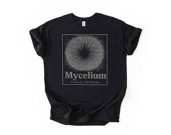 Shirt Mycelium Fungal Network – vintage T-shirt met paddenstoelen – natuurbiologie cadeau voor mycologen