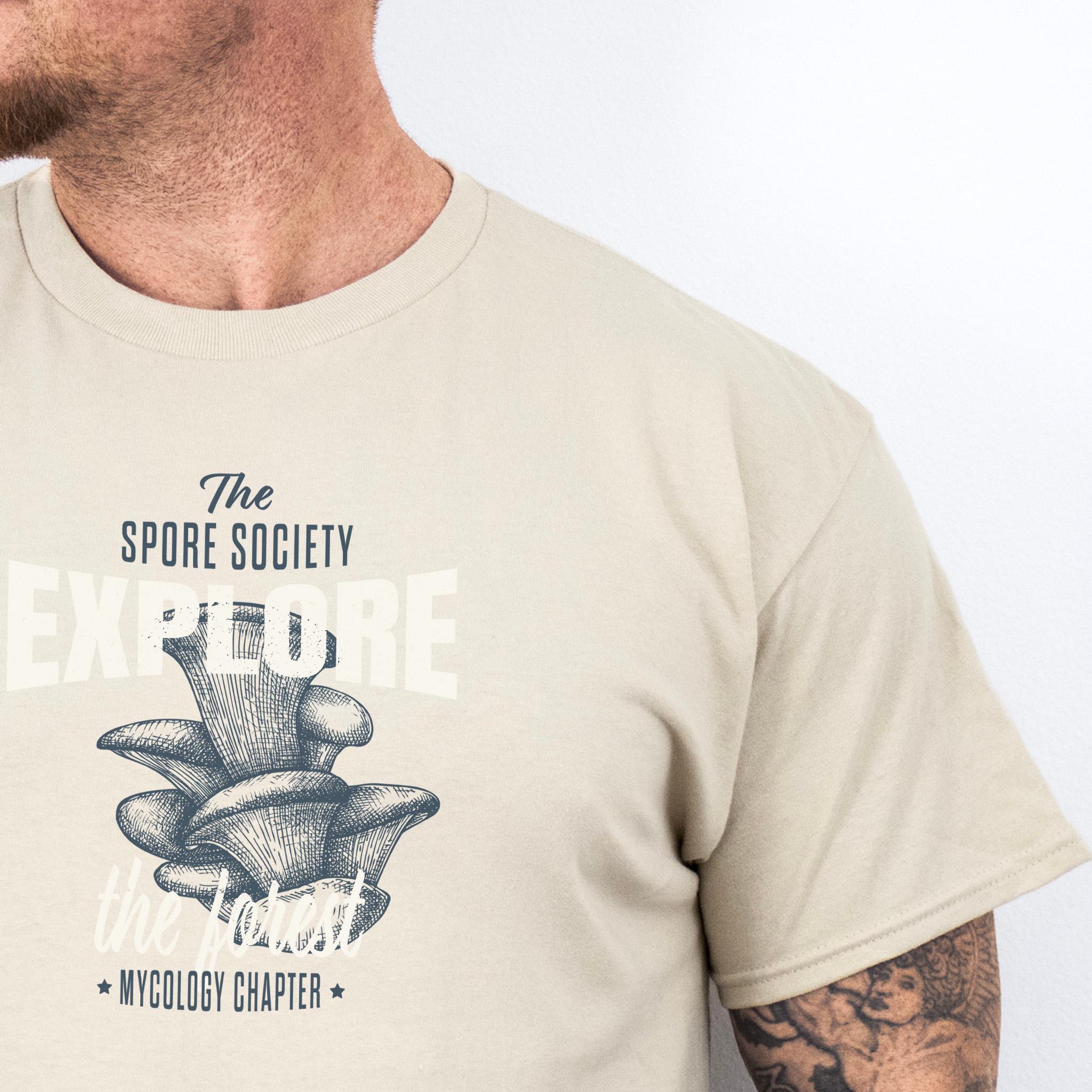 Nature Exploration Shirt | Explore the Forest Tee for Fungi Fans, Spore Society Graphic, Mushroom Identification & Forager Mycology Club 25