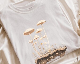 Mushroom Mycology Shirt | Fungi Tee, Underground Ecosystem Art, Vintage T-Shirt, Nature Foraging Gift Fprint 120