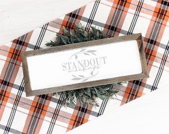 Farmhouse Sign Mockup: Rectangle Blank Wood Frame (Digital Download)