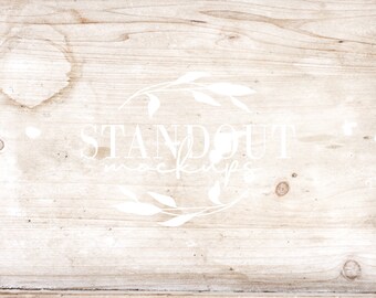 Cream wood floor flat lay background mockup, digital product backdrop or wood texture paper