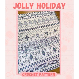 Jolly Holiday Overlay Mosaic Crochet pattern | PDF Digital Crochet Pattern