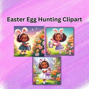 Easter Egg Hunting Clipart