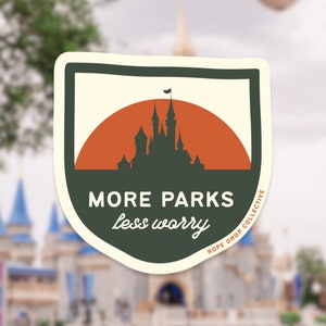 より多くの公園、より少ない心配テーマパークステッカー | WDW DL | 城