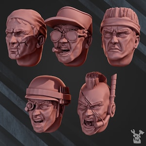 Jungle Fighters Head Bits &quot;Commandos&quot; Set x5 | DakkaDakka