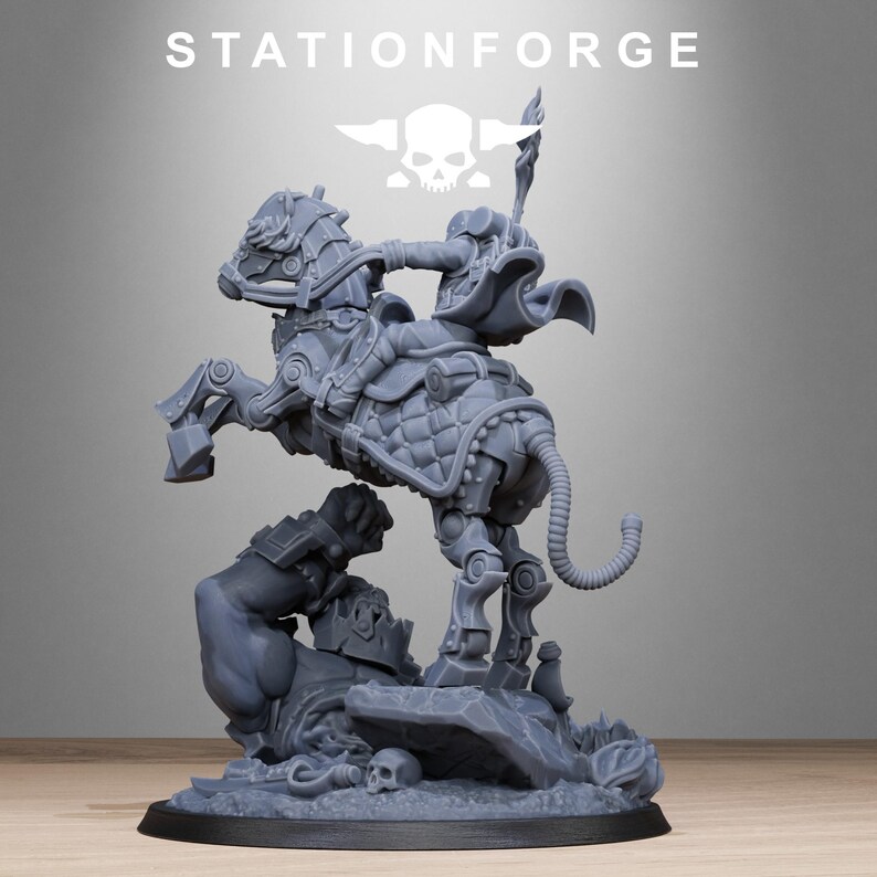 Stationforge Raptor Riders Grimguard Officer Horseman | Stationforge - Etsy